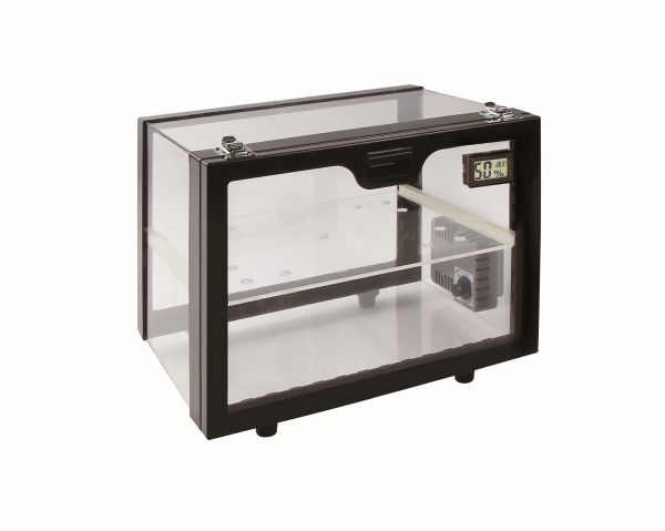 DAIHAN 33 Lit Auto-Dry PMMA exszikkátor, álló és fekvő kivitelben, páramentesítővel ~25% RH